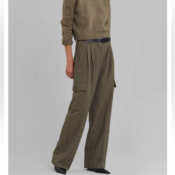 FRANKIE SHOP Maesa Cargo Trouser Pants Olive XS - Picture 1 of 14